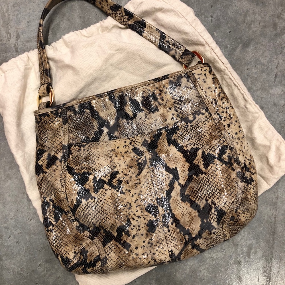 Vintage B. Makowsky Snake skin Shoulder Bag